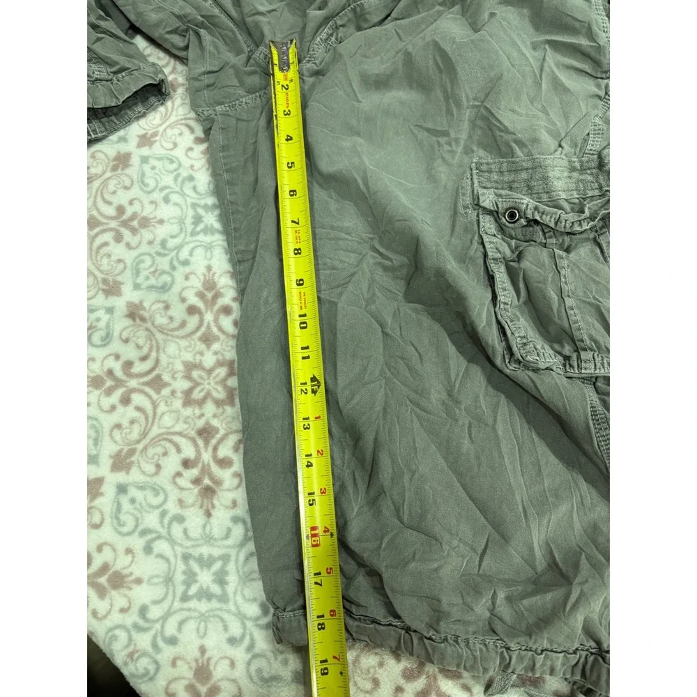 Xray Jeans Mens Gray Cotton Cargo Shorts Size 42 Utility Casual Drawstring Hem - Picture 7 of 12